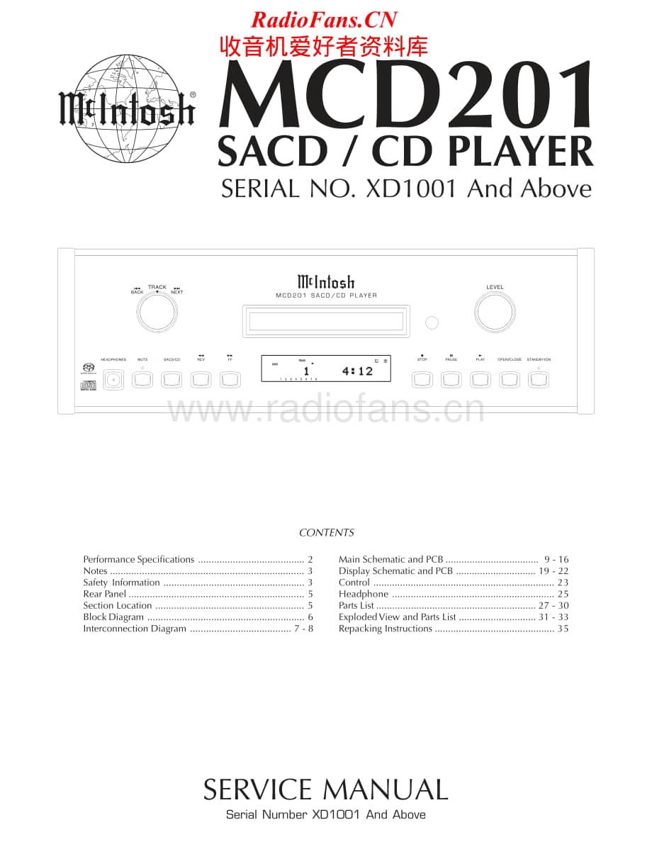 McIntosh-MCD201-sacd-sm维修电路原理图.pdf_第1页