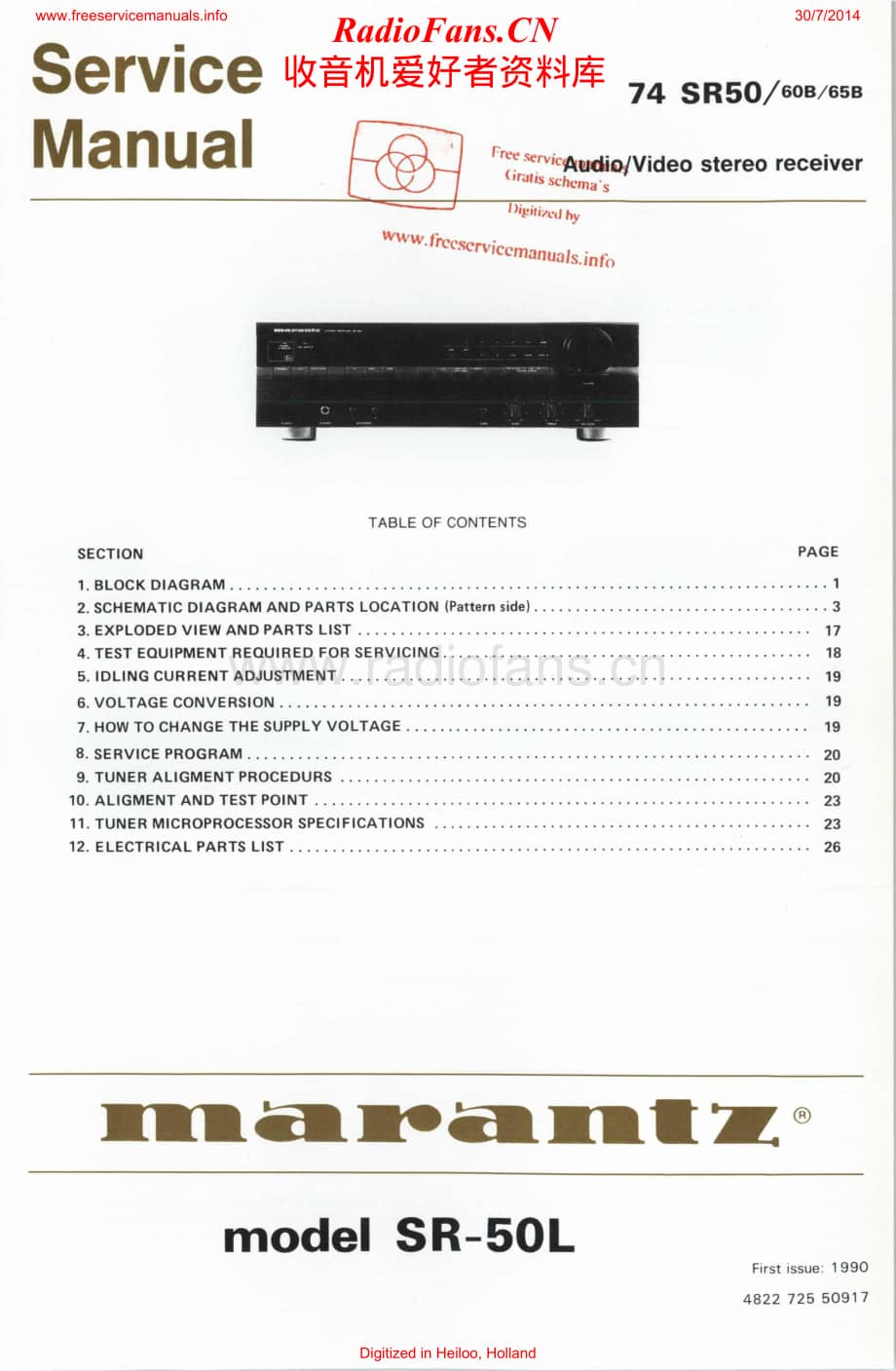 Marantz-SR50L-avr-sm维修电路原理图.pdf_第1页