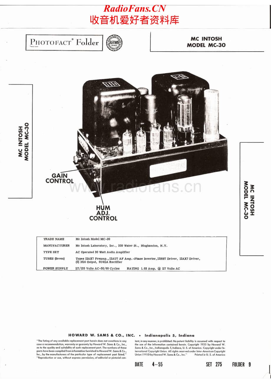 McIntosh-MC30-pwr-om维修电路原理图.pdf_第1页