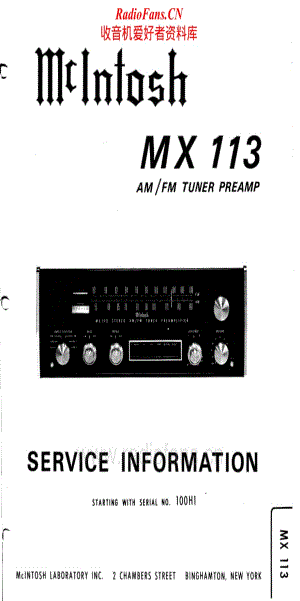 McIntosh-MX113-pre-sm维修电路原理图.pdf