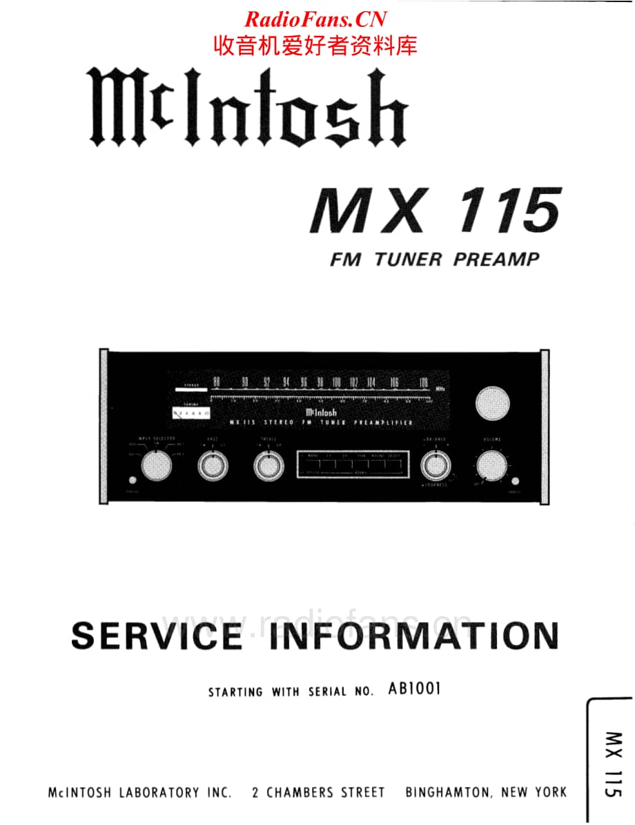 McIntosh-MX115-pre-sm维修电路原理图.pdf_第1页