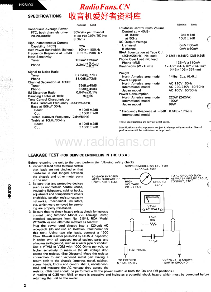 Harman-Kardon-HK-6100-Service-Manual电路原理图.pdf_第2页