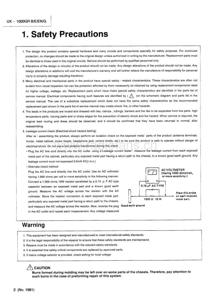 Jvc-UX-1000-GR-Service-Manual电路原理图.pdf_第2页