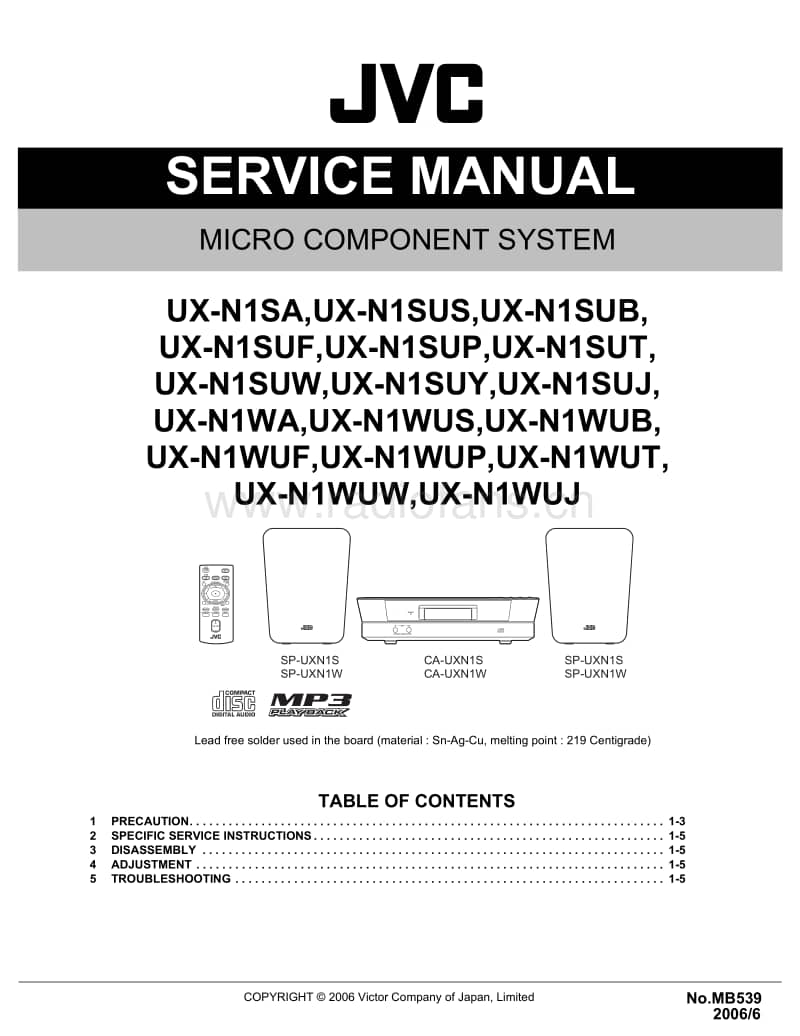 Jvc-UXN-1-Service-Manual电路原理图.pdf_第1页