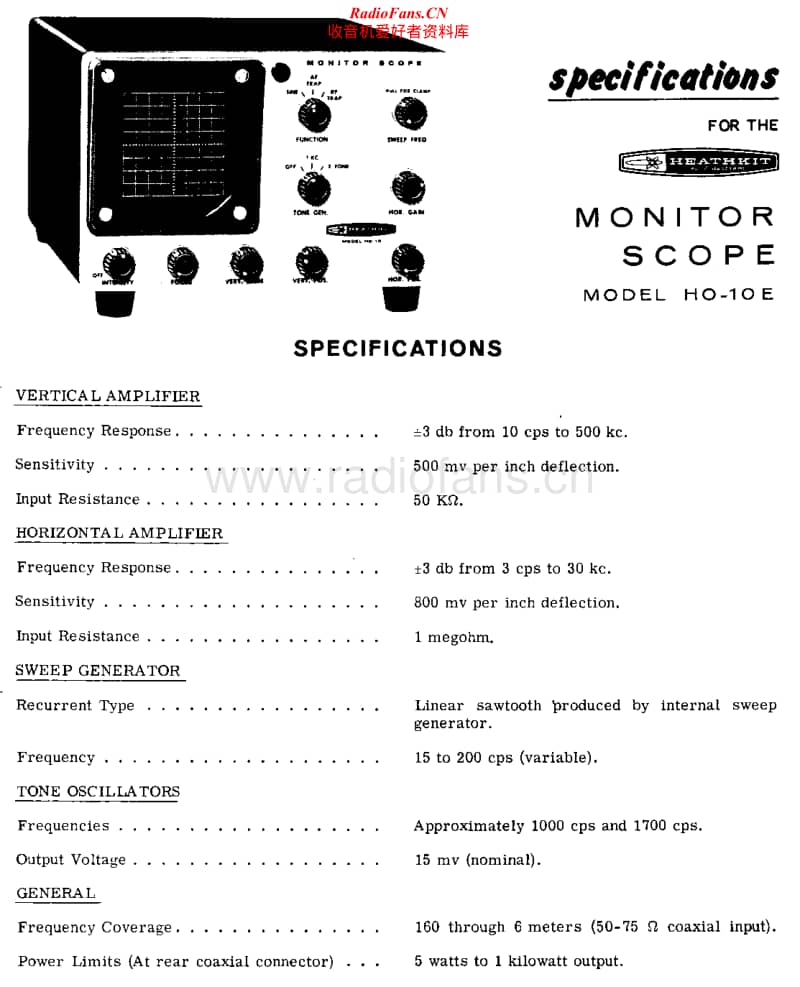 Heathkit-HO-10E-Schematic电路原理图.pdf_第1页