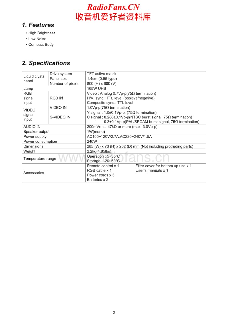 Hitachi-CP-RS55-Service-Manual电路原理图.pdf_第2页