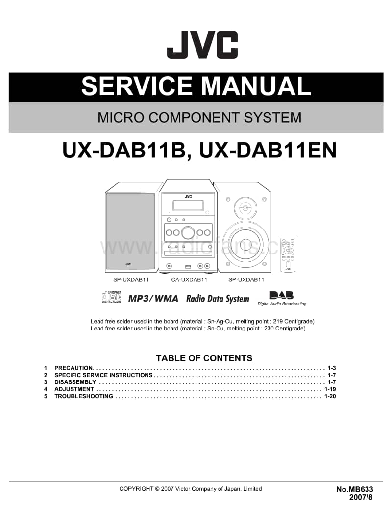 Jvc-UXDAB-11-EN-Service-Manual电路原理图.pdf_第1页