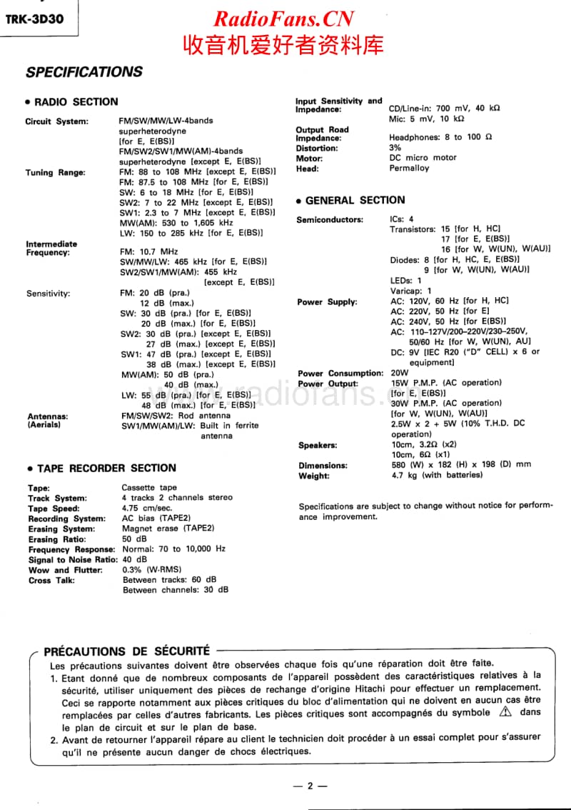 Hitachi-TRK-3-D-30-Service-Manual电路原理图.pdf_第2页