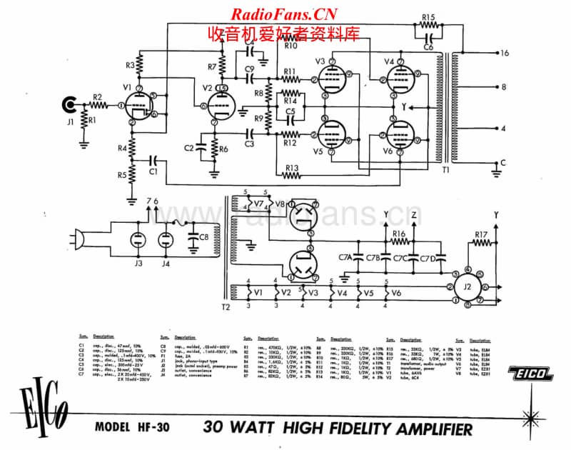 Eico-HF-30-Schematic电路原理图.pdf_第1页