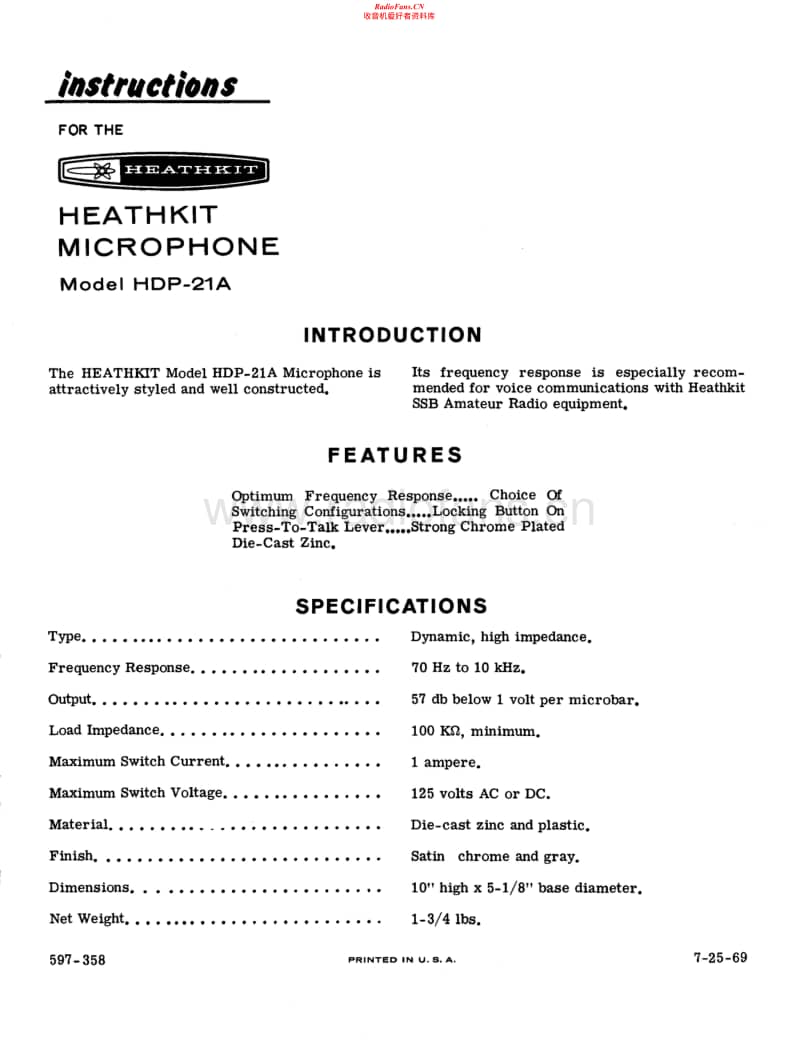 Heathkit-HDP-21A-Manual电路原理图.pdf_第1页