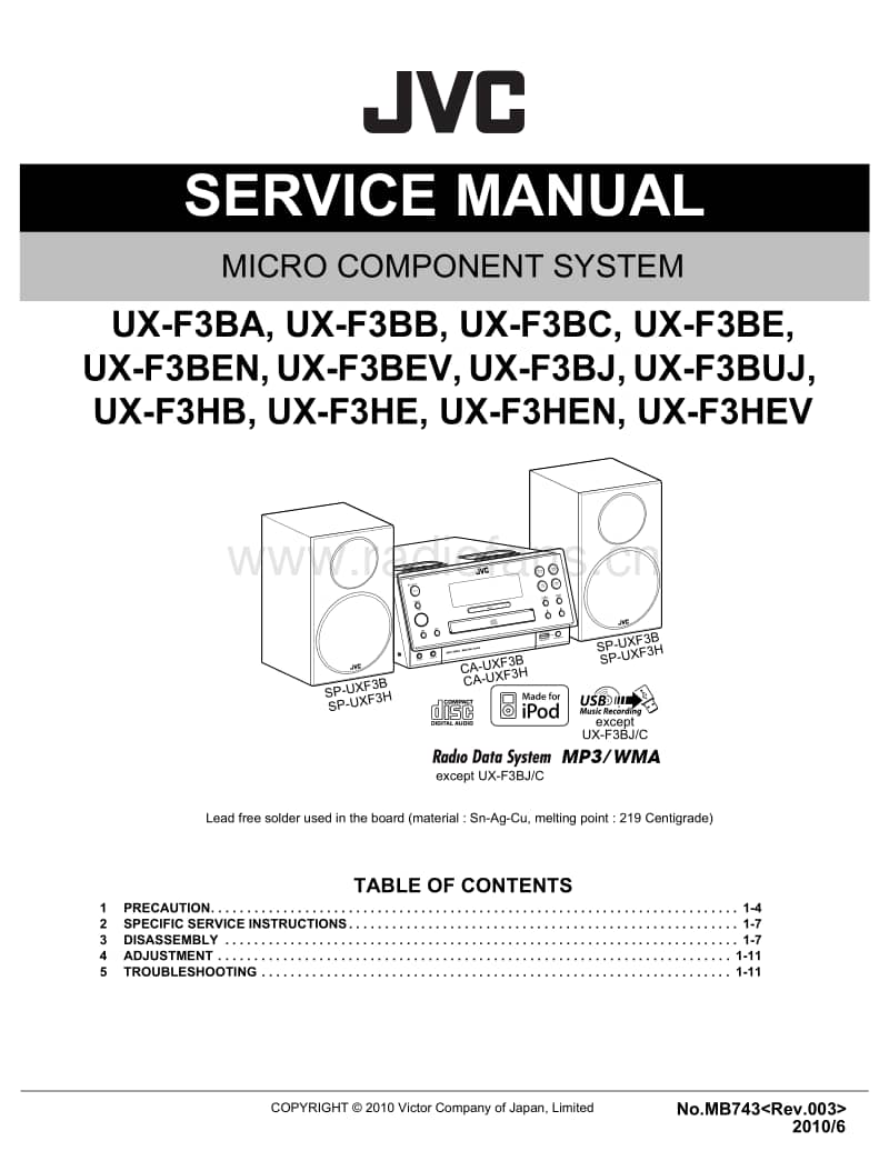 Jvc-UXF-3-Service-Manual电路原理图.pdf_第1页