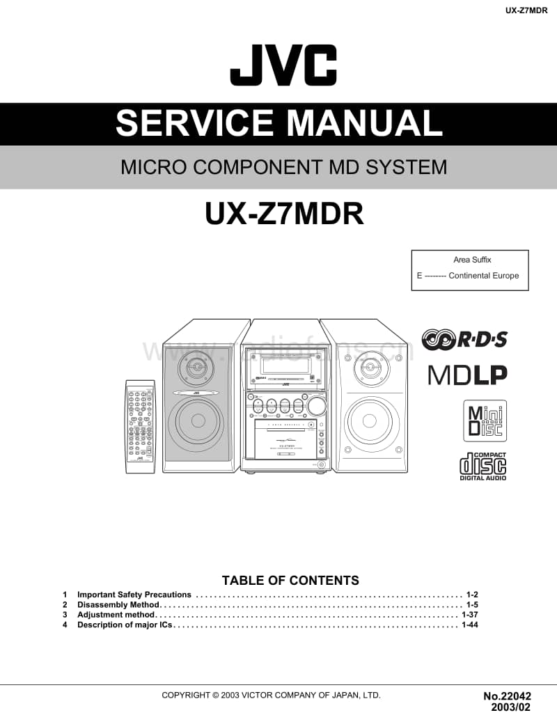 Jvc-UXZ-27-MDR-Service-Manual电路原理图.pdf_第1页