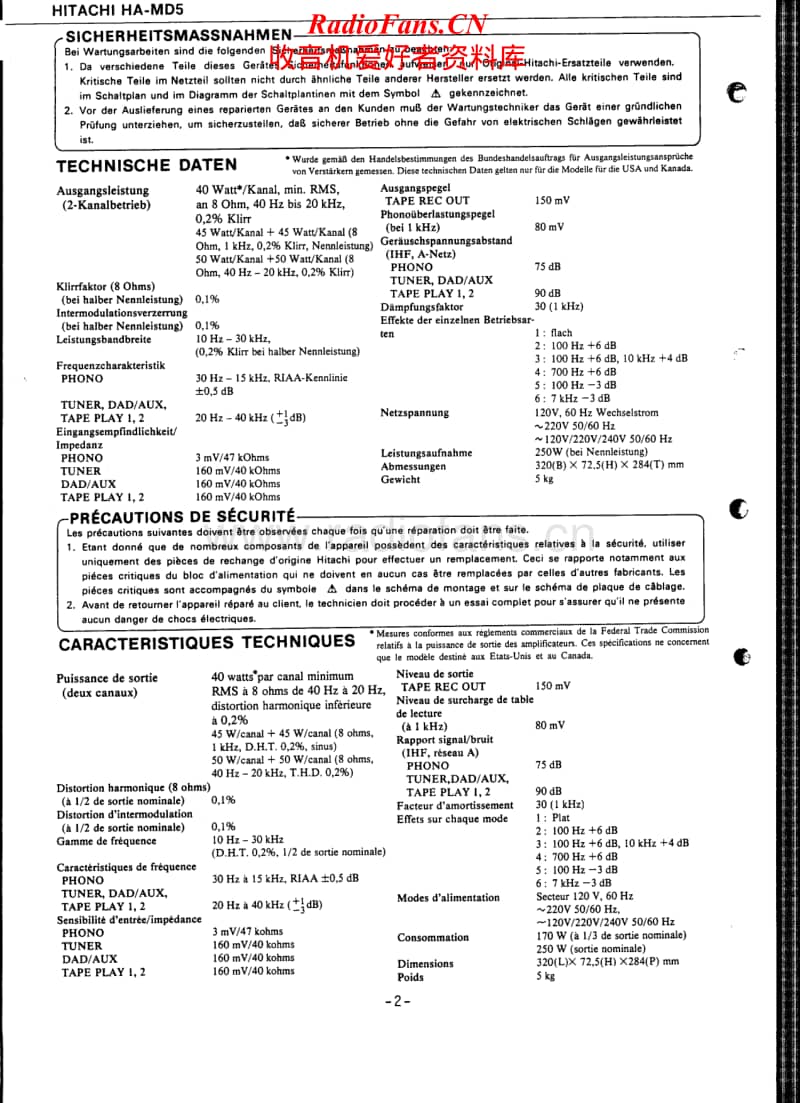 Hitachi-HAMD-5-Service-Manual电路原理图.pdf_第2页