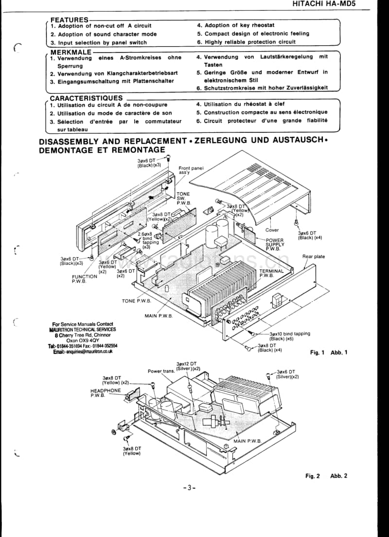 Hitachi-HAMD-5-Service-Manual电路原理图.pdf_第3页