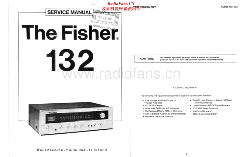 Fisher-132-Service-Manual电路原理图.pdf_第1页