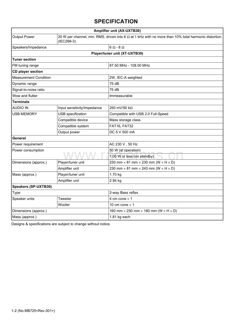 Jvc-UXTB-30-Service-Manual电路原理图.pdf_第2页