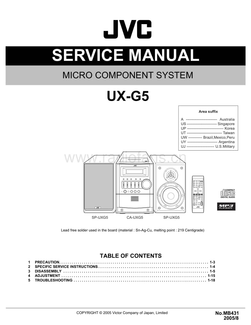 Jvc-UXG-5-Service-Manual电路原理图.pdf_第1页