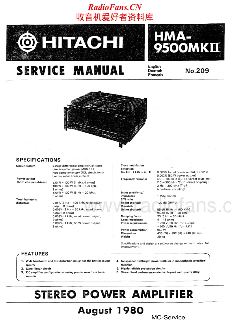 Hitachi-HMA-9500_Mk2-Service-Manual(1)电路原理图.pdf_第1页