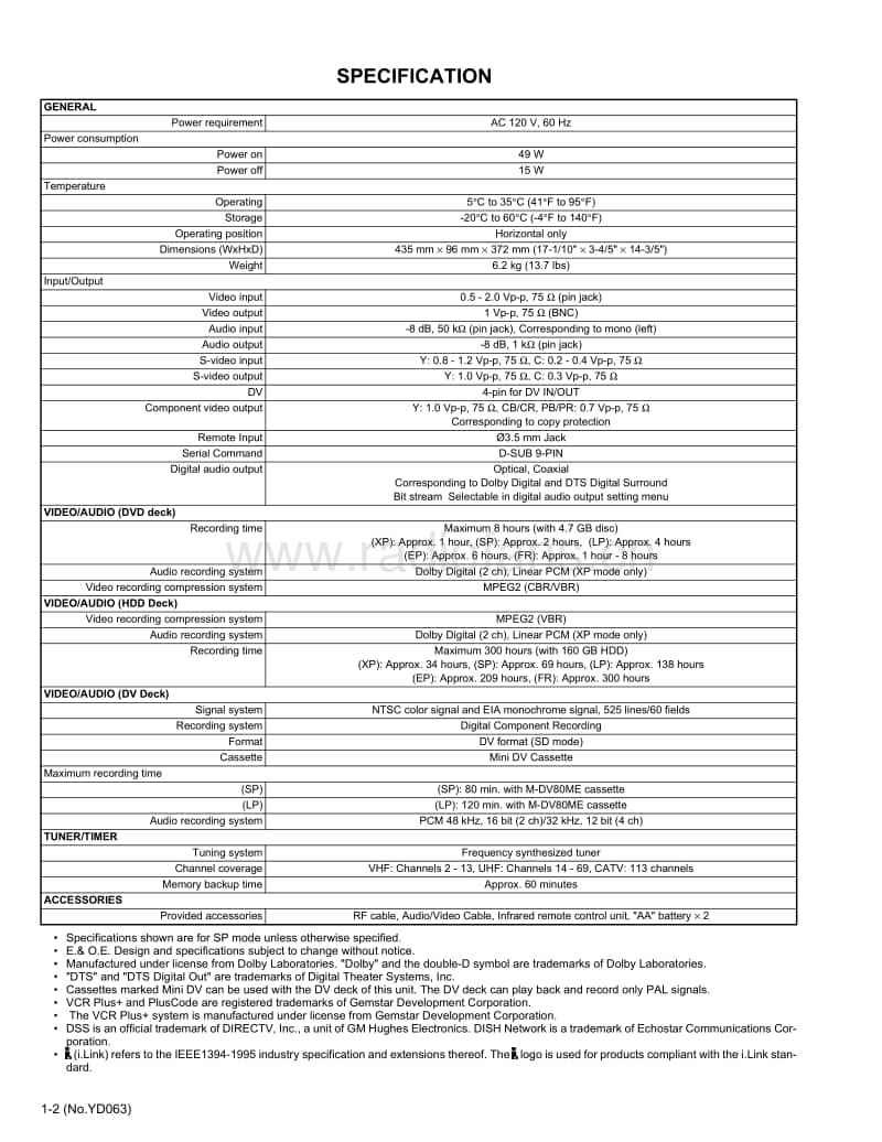 Jvc-SRDVM-70-US-Service-Manual电路原理图.pdf_第2页