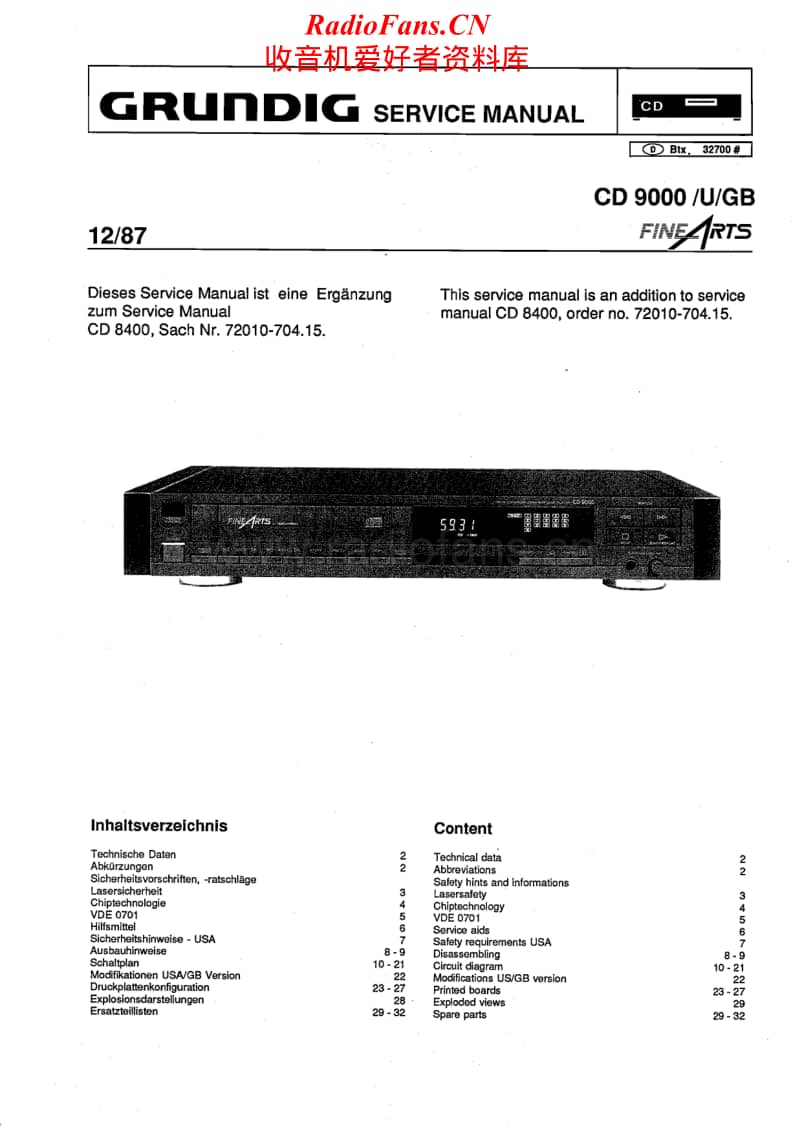 Grundig-CD-9000-Service-Manual(1)电路原理图.pdf_第1页