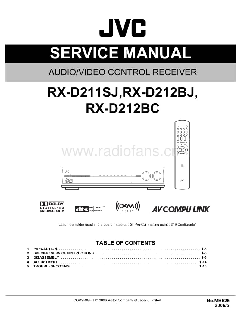 Jvc-RXD-211-SJ-Service-Manual电路原理图.pdf_第1页