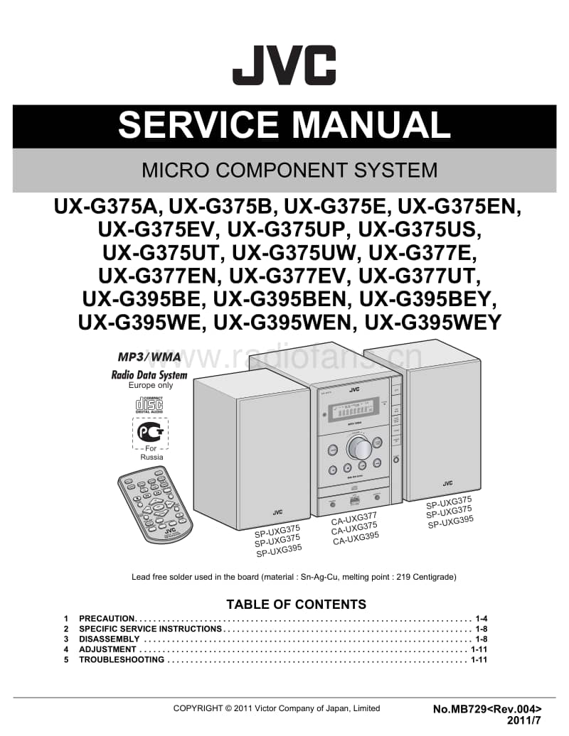 Jvc-UXG-377-Service-Manual电路原理图.pdf_第1页