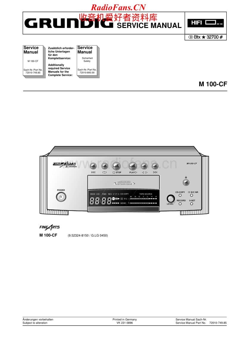 Grundig-M-100-CF-Service-Manual电路原理图.pdf_第1页