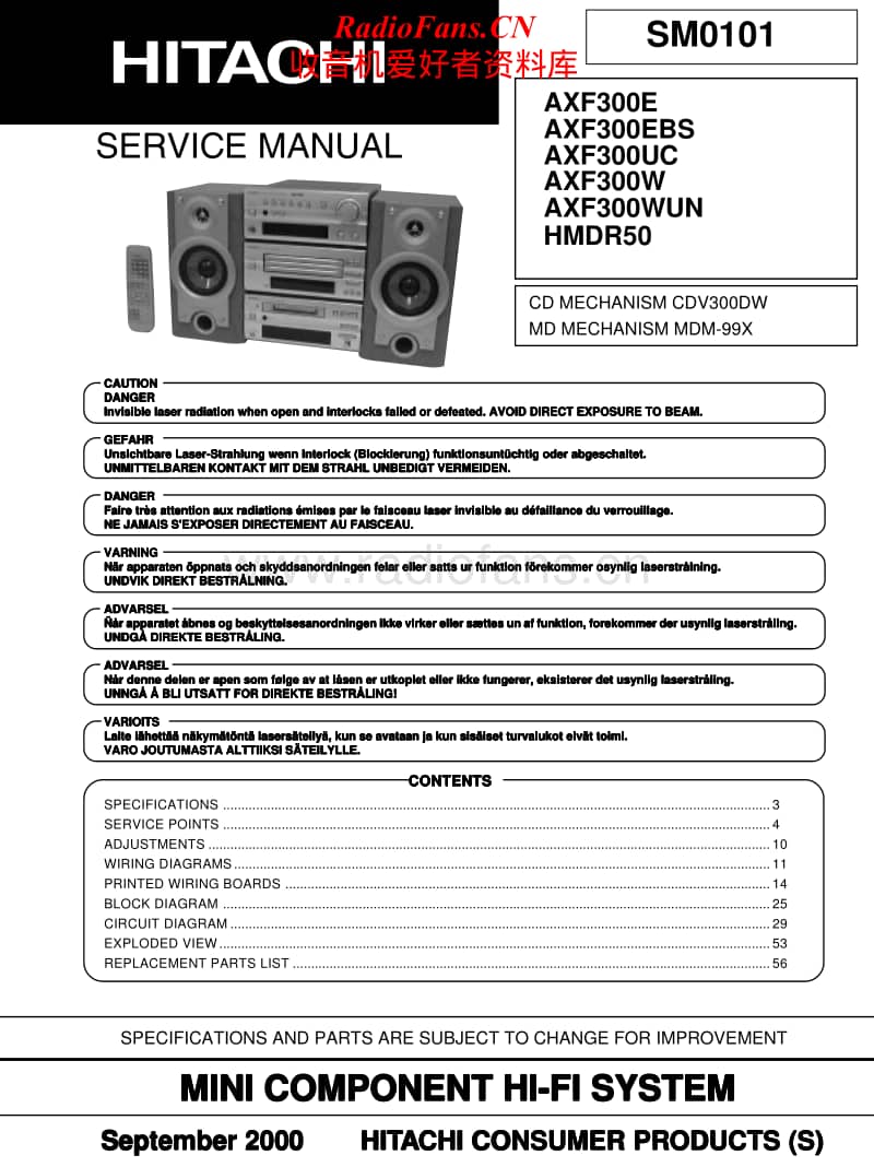 Hitachi-AXF-300-E-Service-Manual电路原理图.pdf_第1页