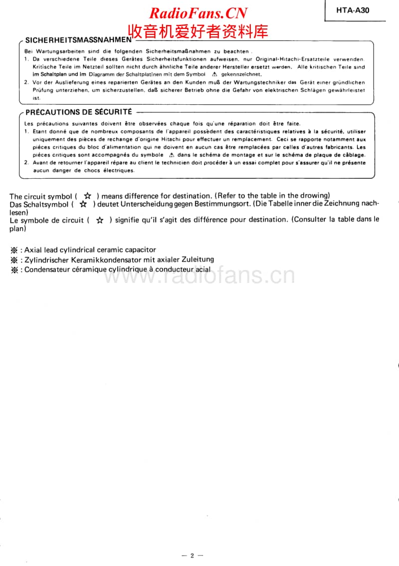 Hitachi-HTAA-30-Service-Manual电路原理图.pdf_第2页