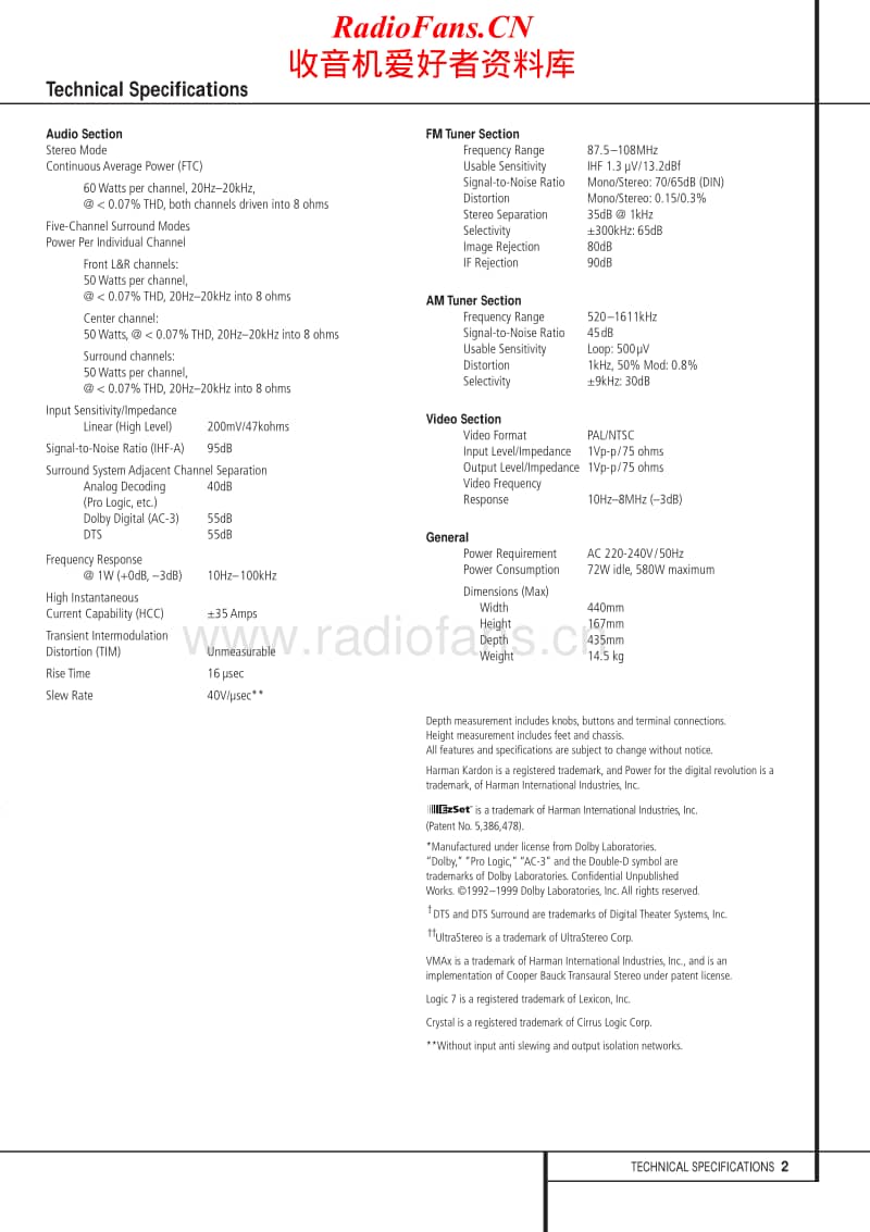 Harman-Kardon-AVR-4000-RDS-Service-Manual电路原理图.pdf_第2页