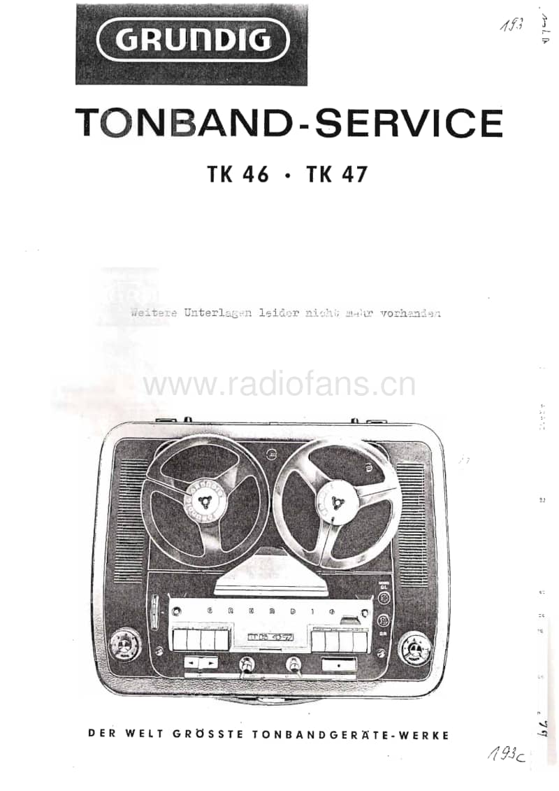 Grundig-TK-46-TK-47-Service-Manual(1)电路原理图.pdf_第1页