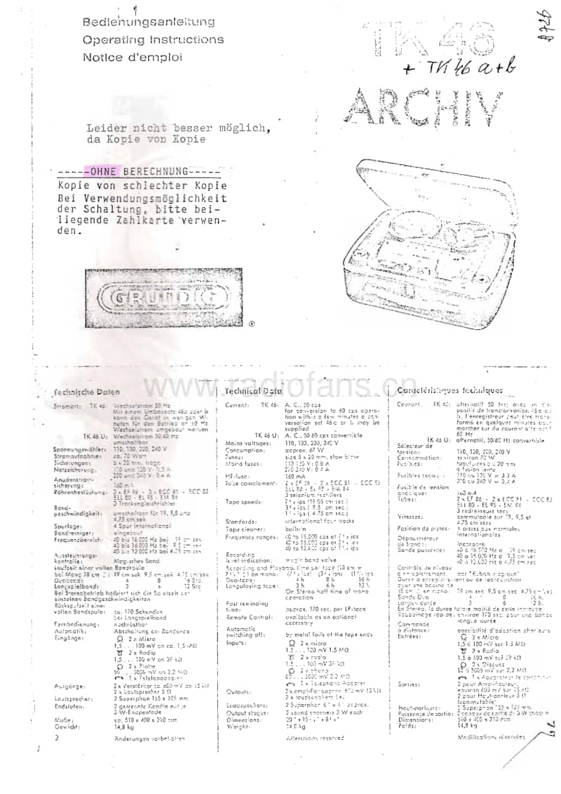 Grundig-TK-46-TK-47-Service-Manual(1)电路原理图.pdf_第2页