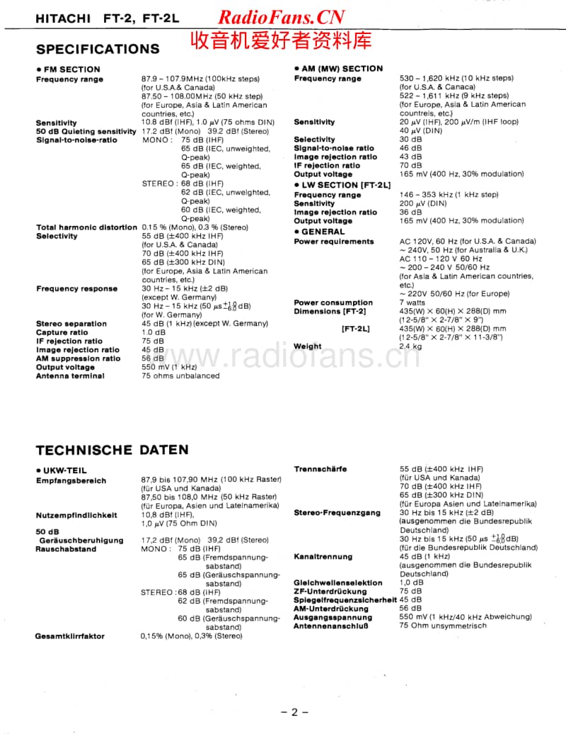 Hitachi-FT-2-Service-Manual电路原理图.pdf_第2页