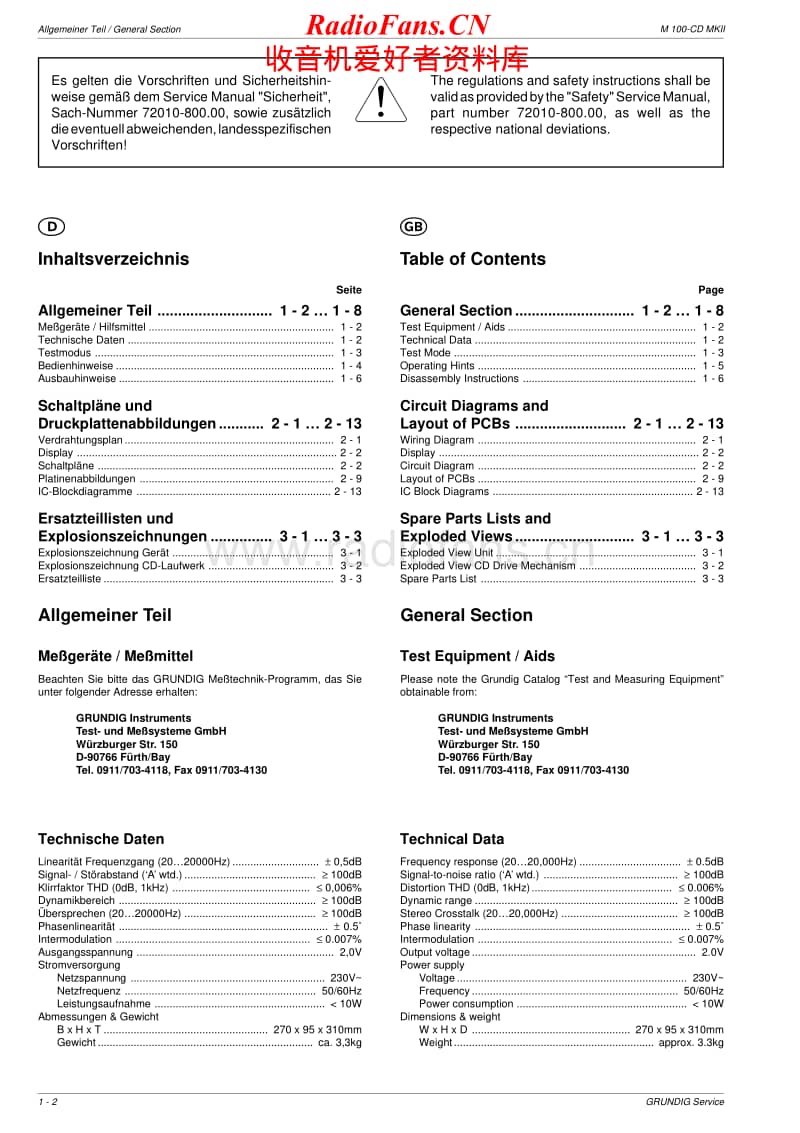 Grundig-M-100-CD-Mk2-Service-Manual电路原理图.pdf_第2页