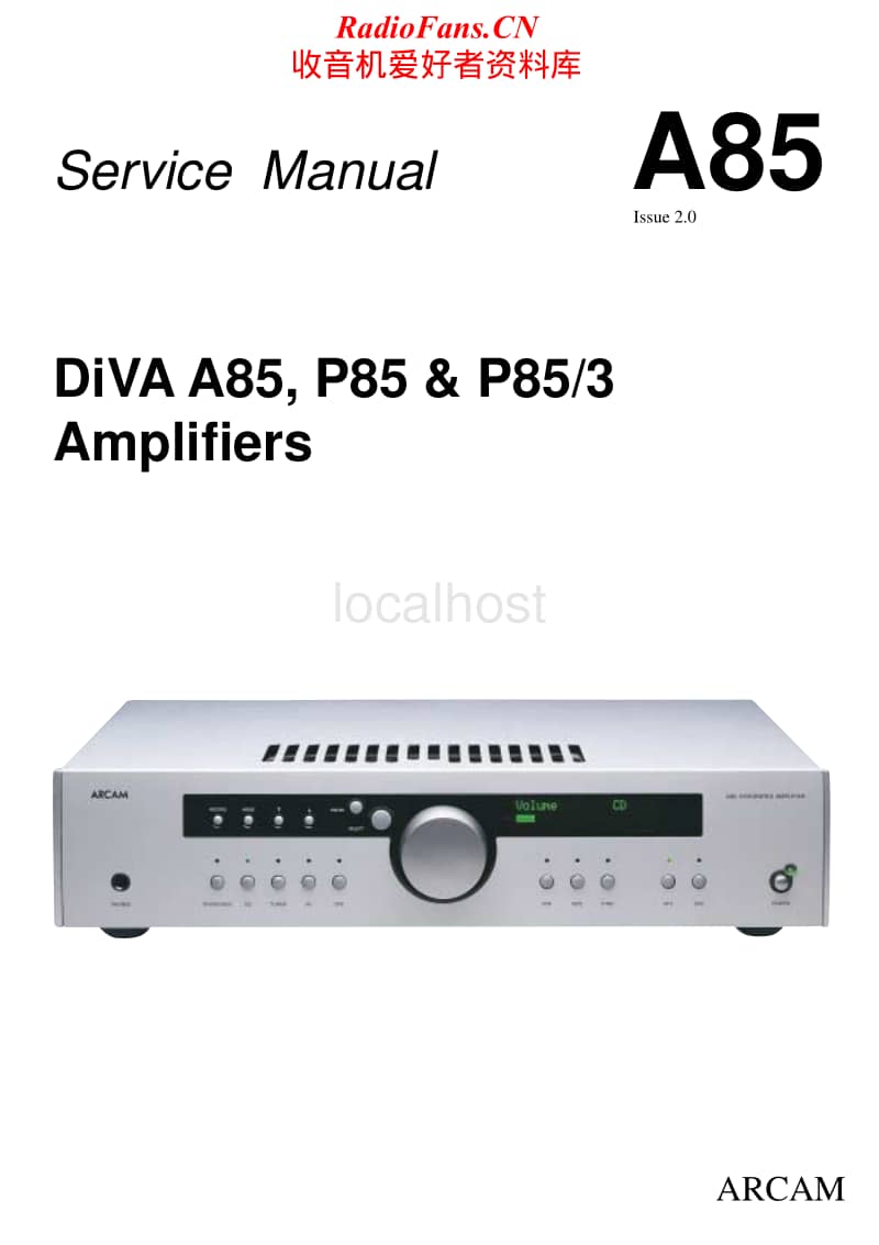 Arcam-A85-Service-Manual电路原理图.pdf_第1页