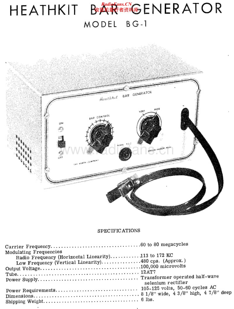 Heathkit-BG-1-Schematic电路原理图.pdf_第1页