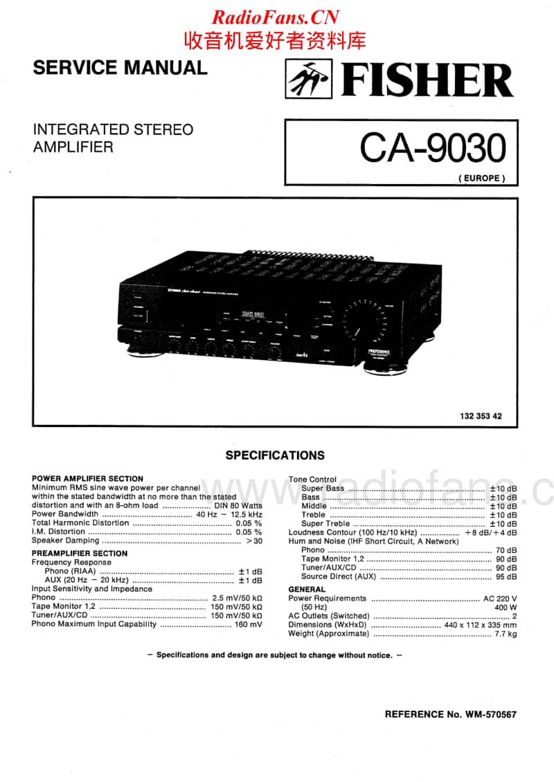 Fisher-CA-9030-Service-Manual电路原理图.pdf_第1页