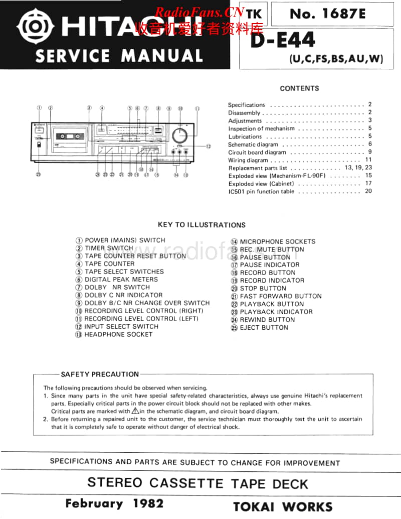 Hitachi-DE-44-Service-Manual电路原理图.pdf_第1页