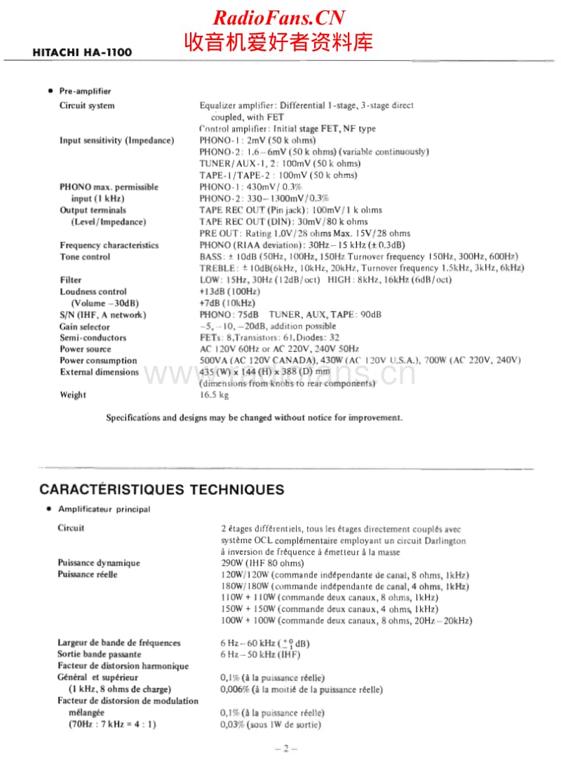 Hitachi-HA-1100-Service-Manual电路原理图.pdf_第2页