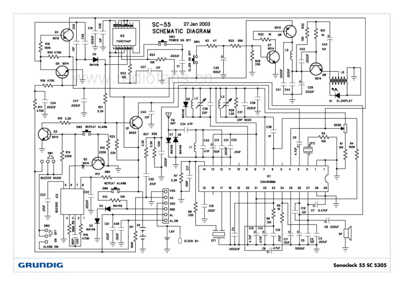 Grundig-Sonoclock-55-SC-5305-Service-Manual电路原理图.pdf_第2页