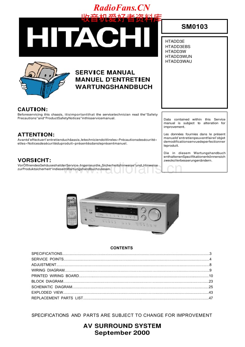 Hitachi-HTADD-3-E-Service-Manual电路原理图.pdf_第1页