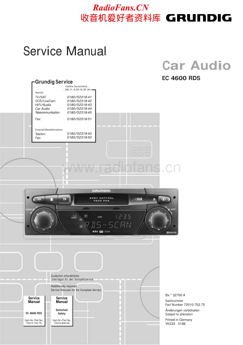 Grundig-EC-4600-RDS-Service-Manual电路原理图.pdf_第1页