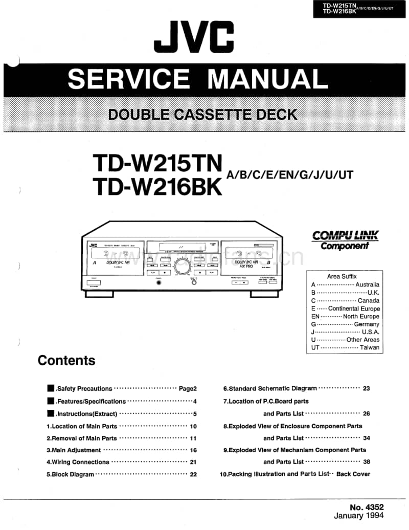 Jvc-TDW-216-BK-Service-Manual电路原理图.pdf_第1页