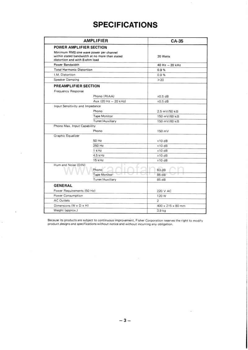 Fisher-CA-35-Service-Manual电路原理图.pdf_第3页