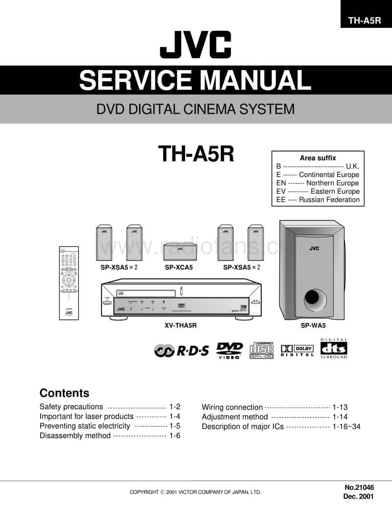 Jvc-THA-5-R-Service-Manual电路原理图.pdf_第1页