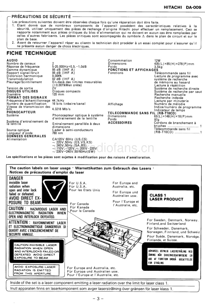 Hitachi-DA-009-Service-Manual电路原理图.pdf_第3页