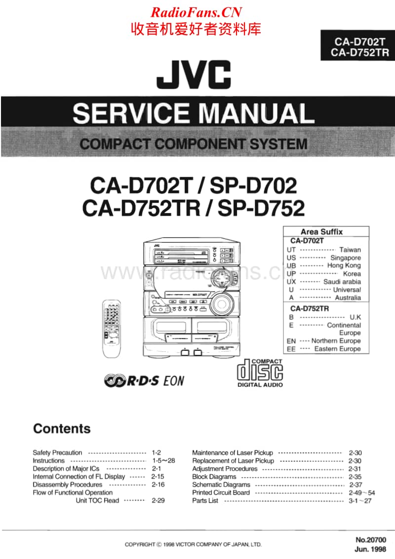 Jvc-CAD-702-T-Service-Manual电路原理图.pdf_第1页