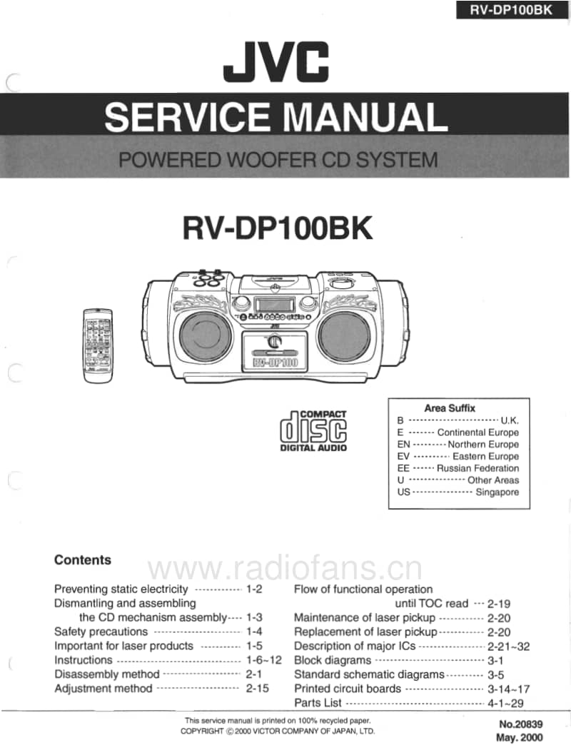 Jvc-RVDP-100-Service-Manual电路原理图.pdf_第1页