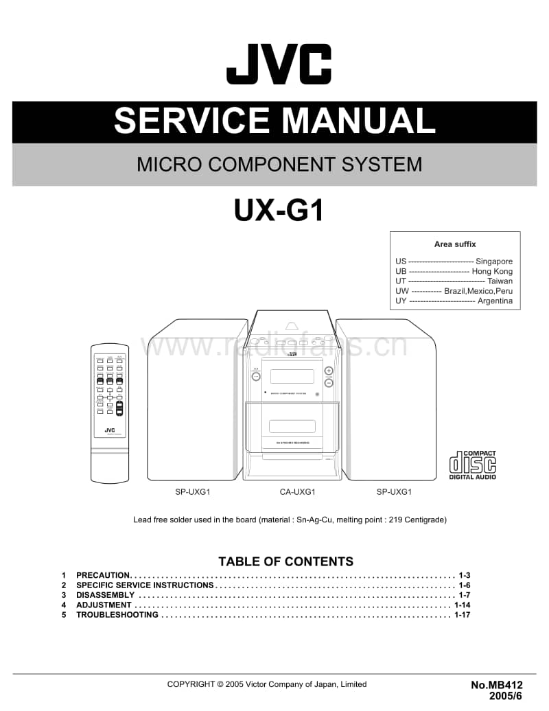 Jvc-UXG-1-Service-Manual电路原理图.pdf_第1页