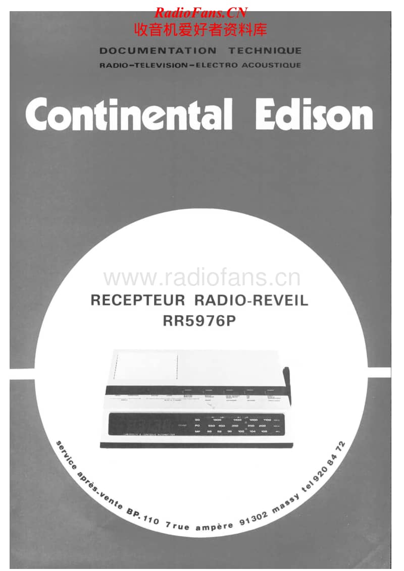 Continental-Edison-RR-5976-P-Service-Manual电路原理图.pdf_第1页